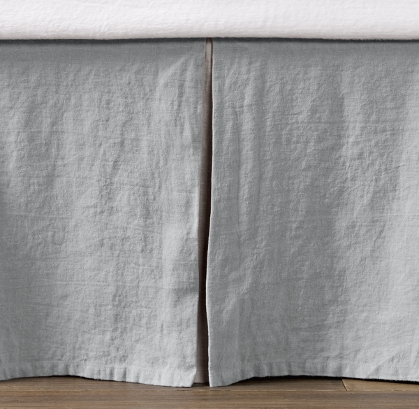 Washed Linen Sailboat Solid Crib Skirt