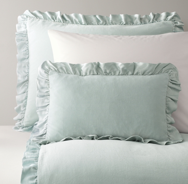 Washed Velvet & European Vintage-Washed Percale Bedding Collection