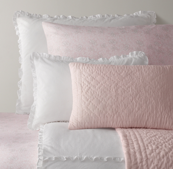 European Vintage-Washed Ruffle & European Fleur Bedding Collection