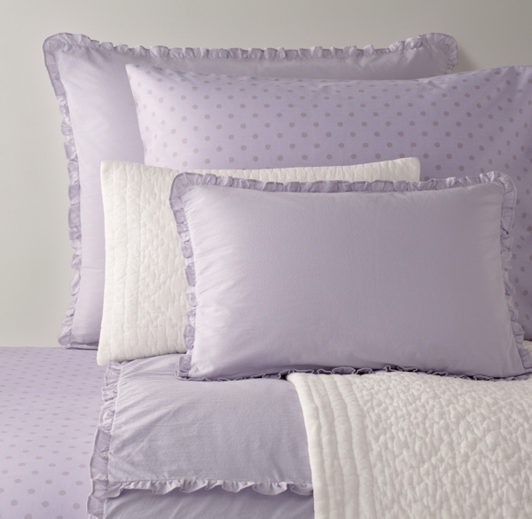European Vintage-Washed Ruffle & European Pin Dot Bedding Collection