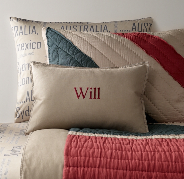 Tumble-Washed Twill & European World Tour Bedding Collection