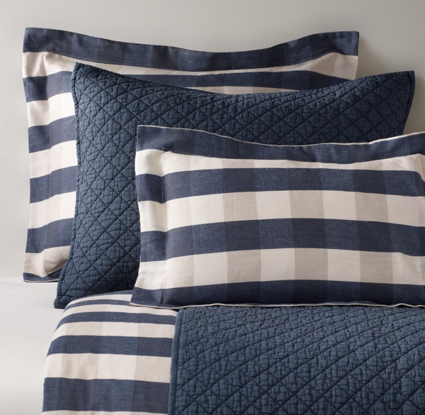 Windsor Plaid & Stonewashed Cotton & European Vintage-Washed Percale Bedding Collection