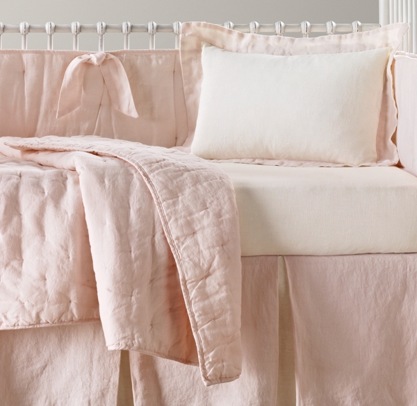 Washed Organic Linen Nursery Bedding Collection