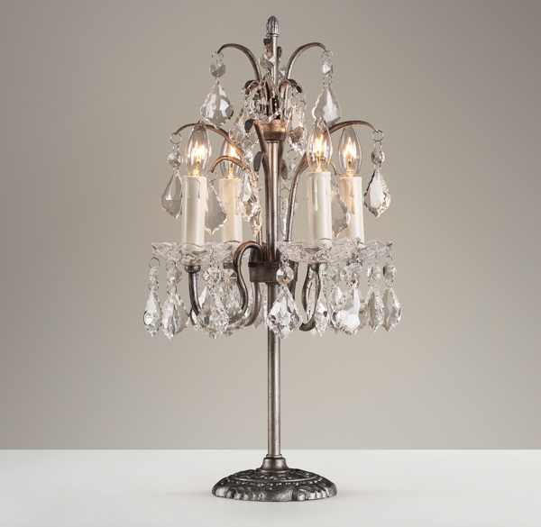 Candelabra Table Lamp Pewter