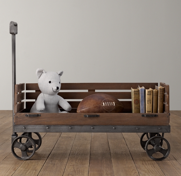 Industrial Wooden Wagon Storage