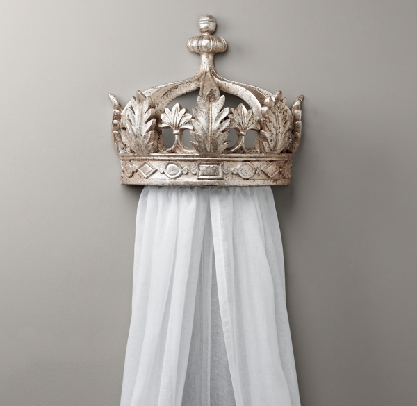 Pewter Demilune Canopy Bed Crown