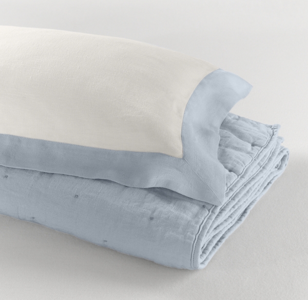 Washed Organic Linen Toddler Quilt