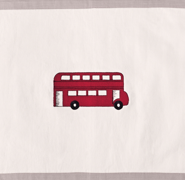 Embroidered London Landmark Bedding Swatch