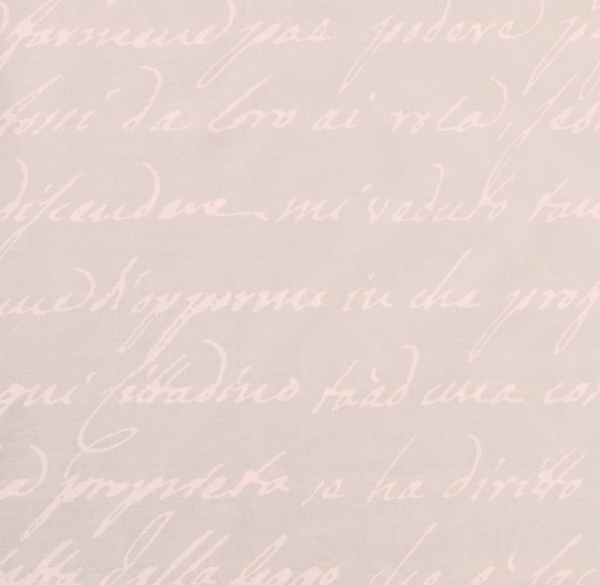Italian Love Letter Percale Bedding Swatch