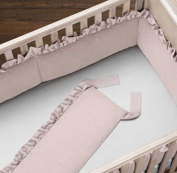 Washed Velvet Crib Bumper