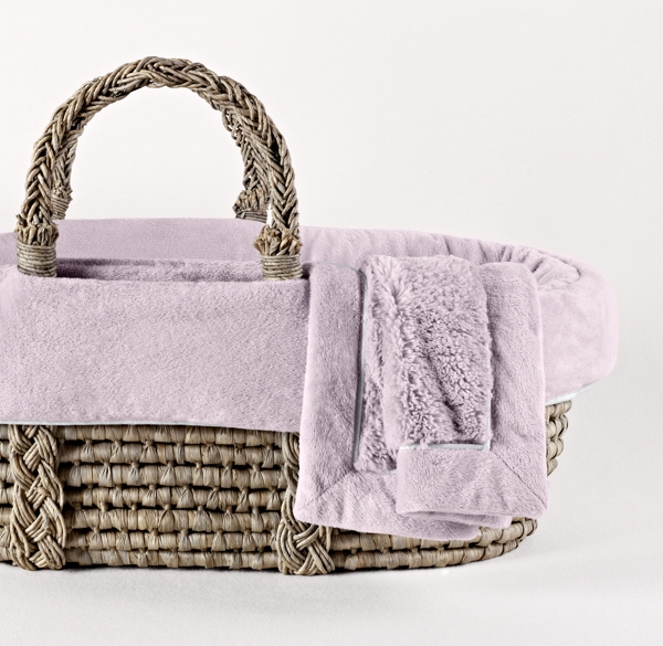 Cuddle Plush Moses Basket Bedding & Ash Basket