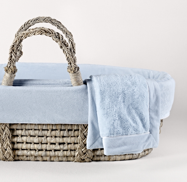 Cuddle Plush Moses Basket Bedding & Ash Basket 