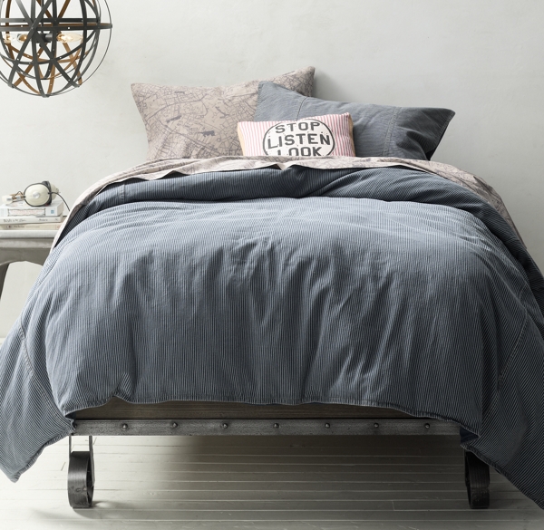 Conductor's Stripe & European Vintage Locomotive Bedding Collection