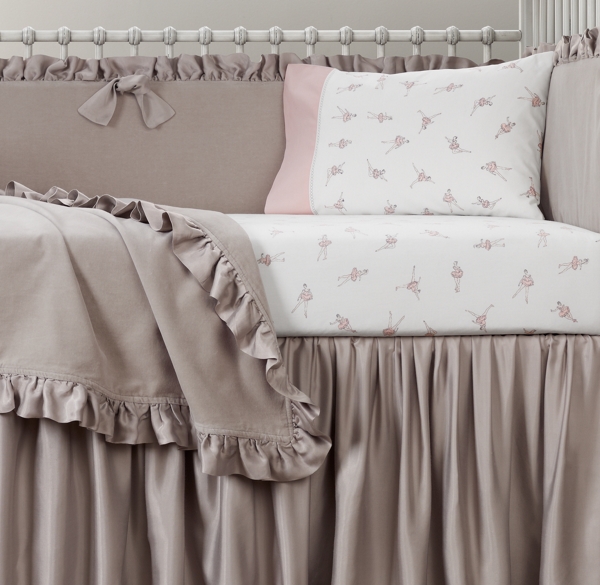 Washed Velvet & European Vintage Ballerina Nursery Bedding Collection