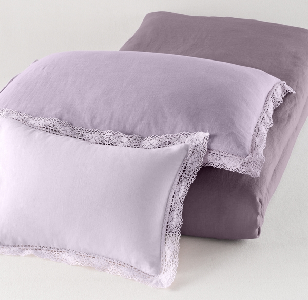 Garment-Dyed Crochet Linen Duvet Cover
