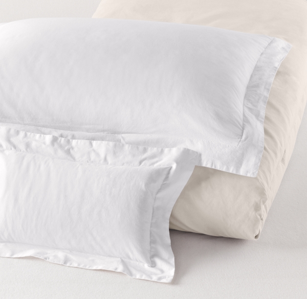 Garment-Dyed Percale Sham