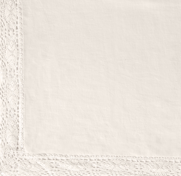 Garment-Dyed Crochet Linen Bedding Swatch