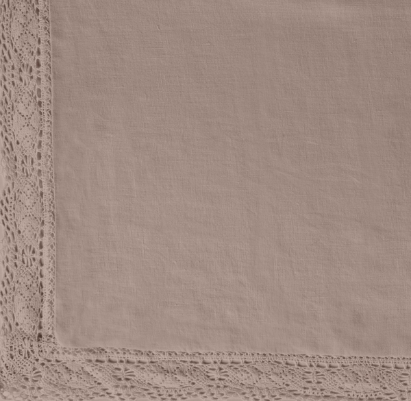 Garment-Dyed Crochet Linen Bedding Swatch 