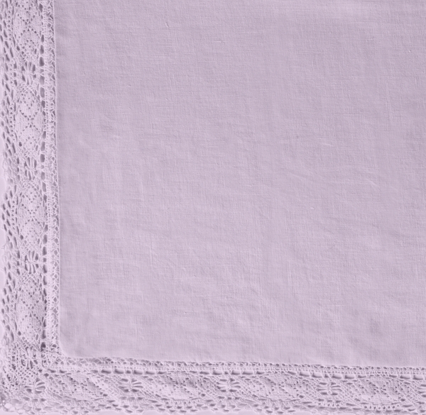 Garment-Dyed Crochet Linen Bedding Swatch