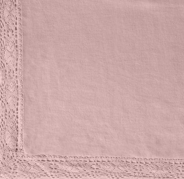 Garment-Dyed Crochet Linen Bedding Swatch