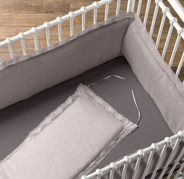 Garment-Dyed Crochet Linen Bumper
