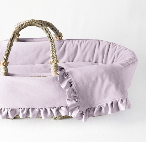 Washed Velvet Moses Basket Bedding