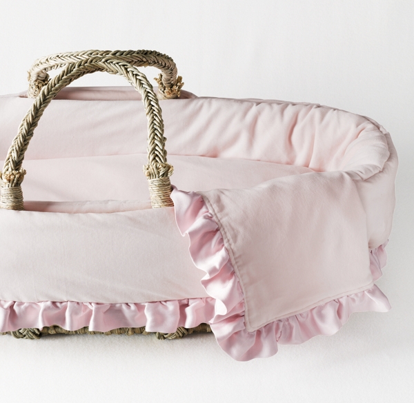 Washed Velvet Moses Basket Bedding