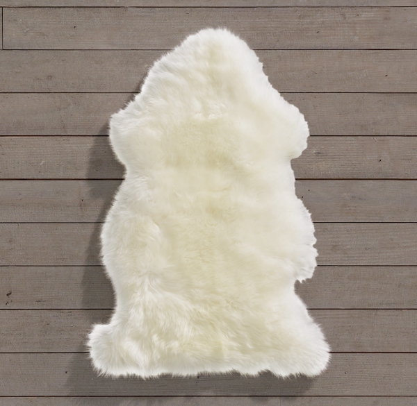 Natural Sheepskin Wool Rug Single