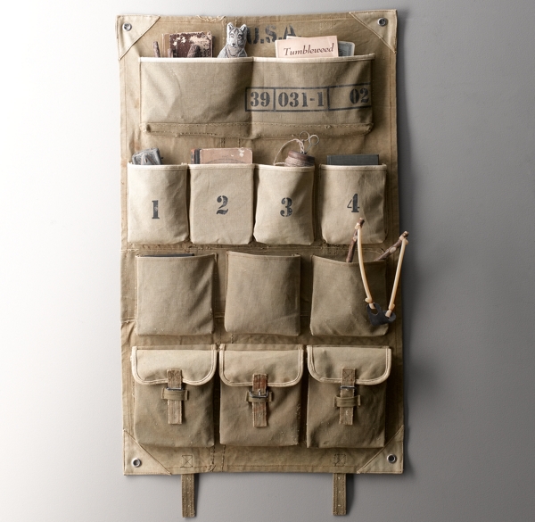 Distressed Canvas Wall Storage