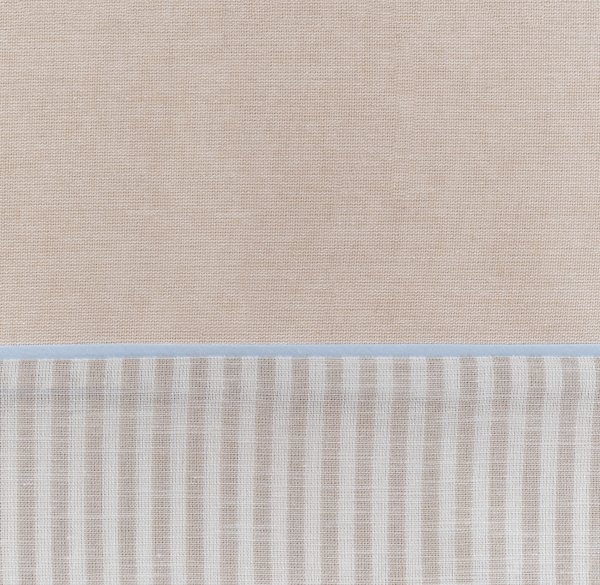 European Flax Stripe Bedding Swatch