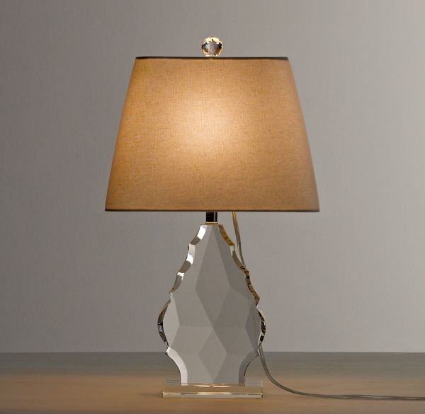Grand Faceted Crystal Table Lamp Base