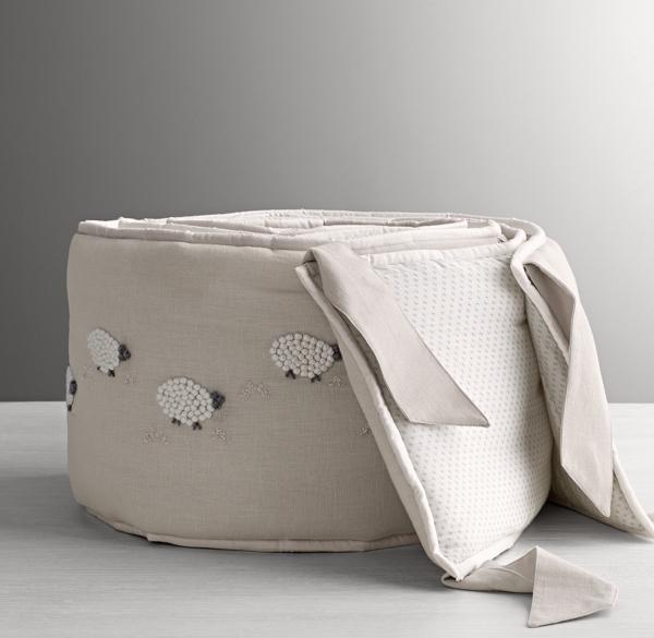 HandKnotted Sheep Crib Bumper