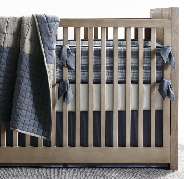 chambray crib sheet