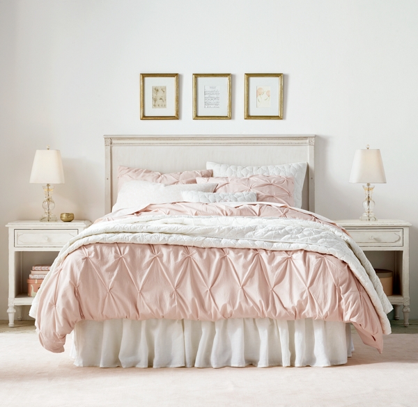 Pintucked Bow Duvet Cover