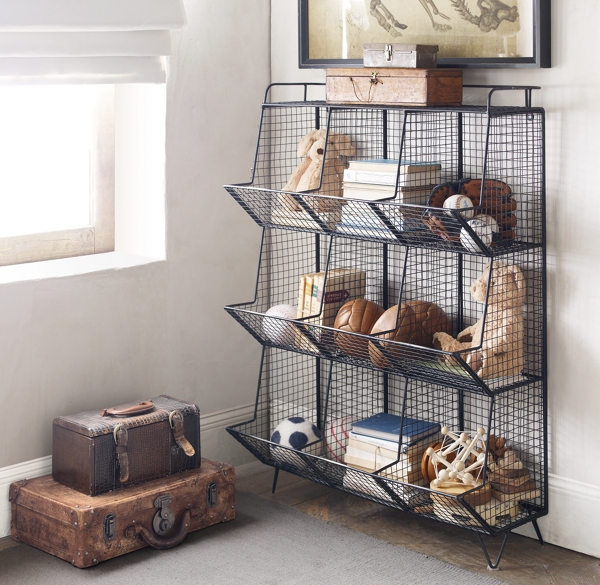 Industrial Wire 9Cubby Storage Zinc