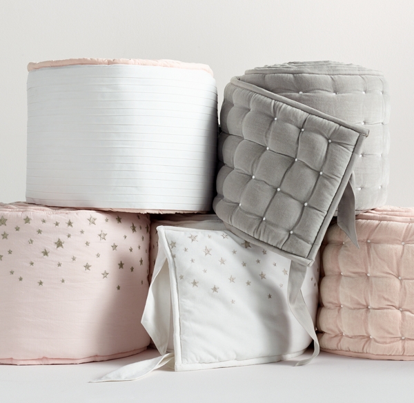 crushed velvet cot bumper