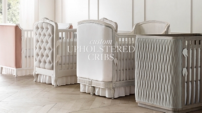 upholstered baby crib