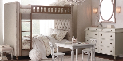 tufted bunk bed