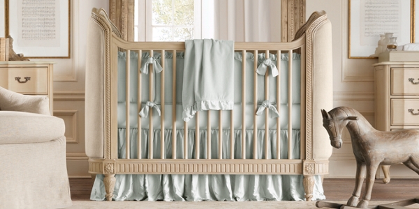 belle upholstered crib