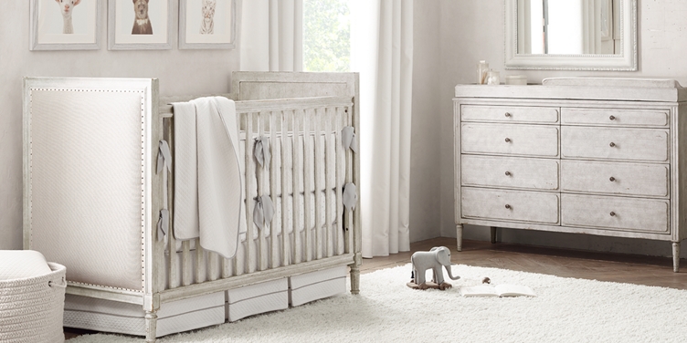 Marcelle Upholstered Crib Collection Rh Baby Child