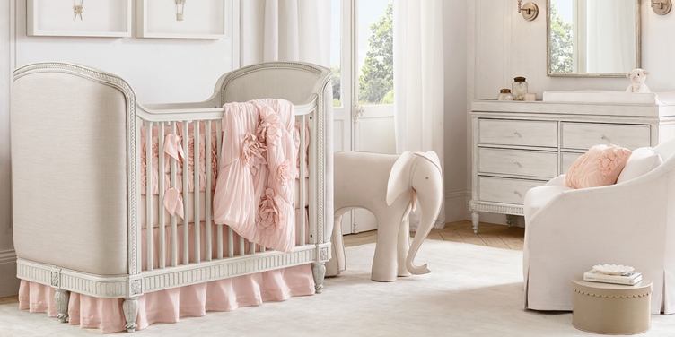 Belle Upholstered Crib Collection Rh Baby Child