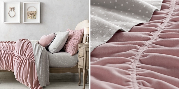 dusty rose nursery bedding