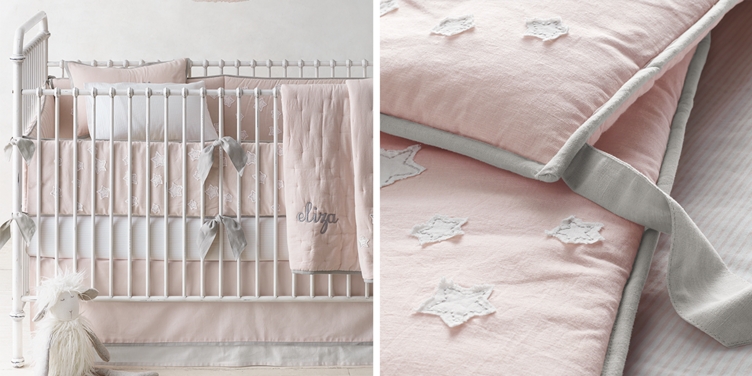 Little Star Applique Nursery Bedding Collection Rh Baby Child