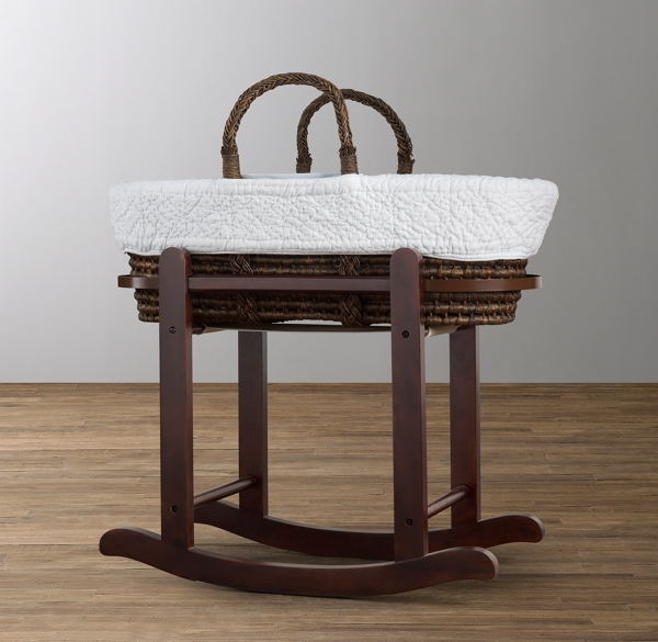 restoration hardware wicker bassinet