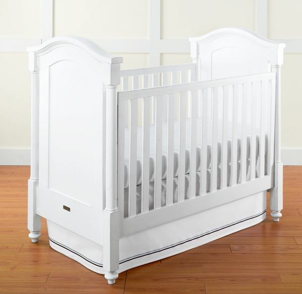 antique white baby crib