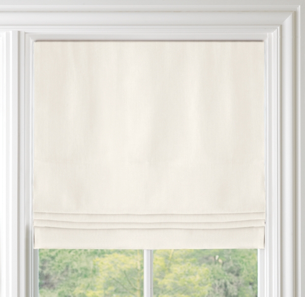 textured belgian linen roman shade