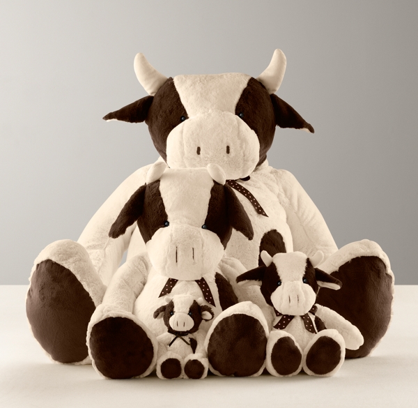 cow plush cuddle animal body pillow