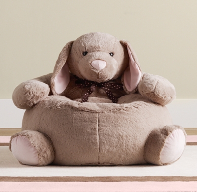 bunny plush baby seat