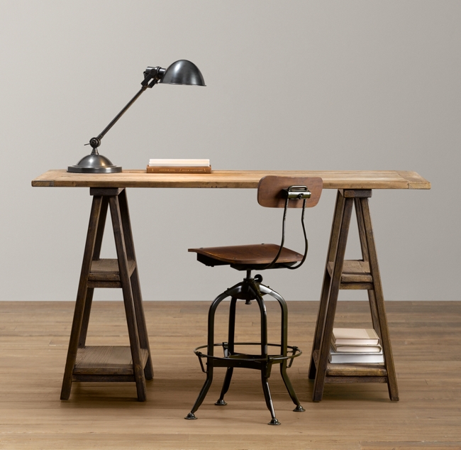 Sawhorse Trestle Desk