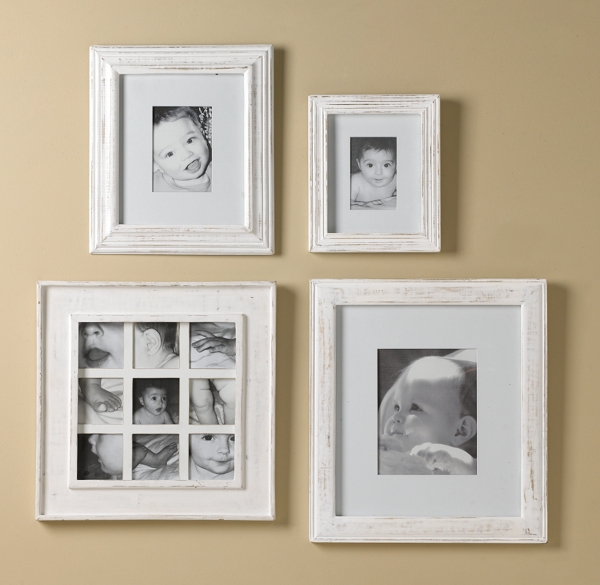 weathered frame 8x10 white